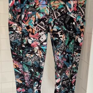 Womens Lululemon Multicolor  High Rise Cropped Leggings Size 10